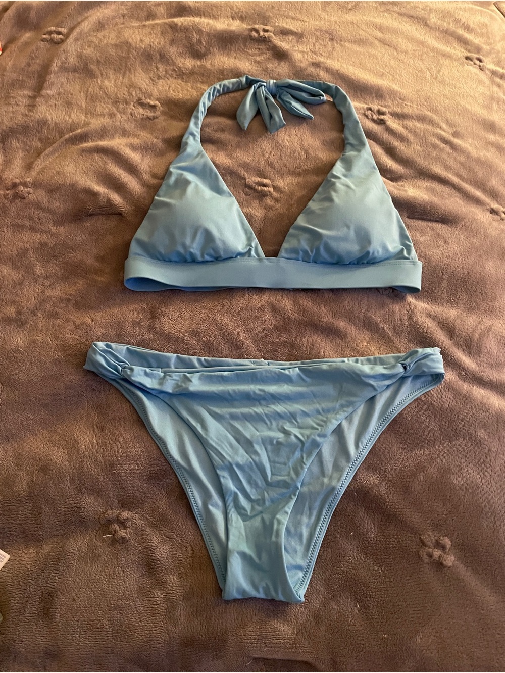 O’Neill Light Blue Halter Triangle Bikini Set - Women Swim